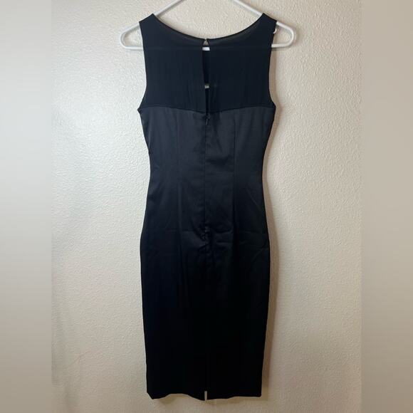 Mandalay | Vintage floral embroidered bird flower satin sheath cocktail dress 4 - Picture 5 of 8